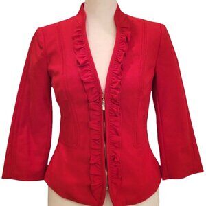 Red Hot Ruffle Power Jacket – White House Black Market Classic